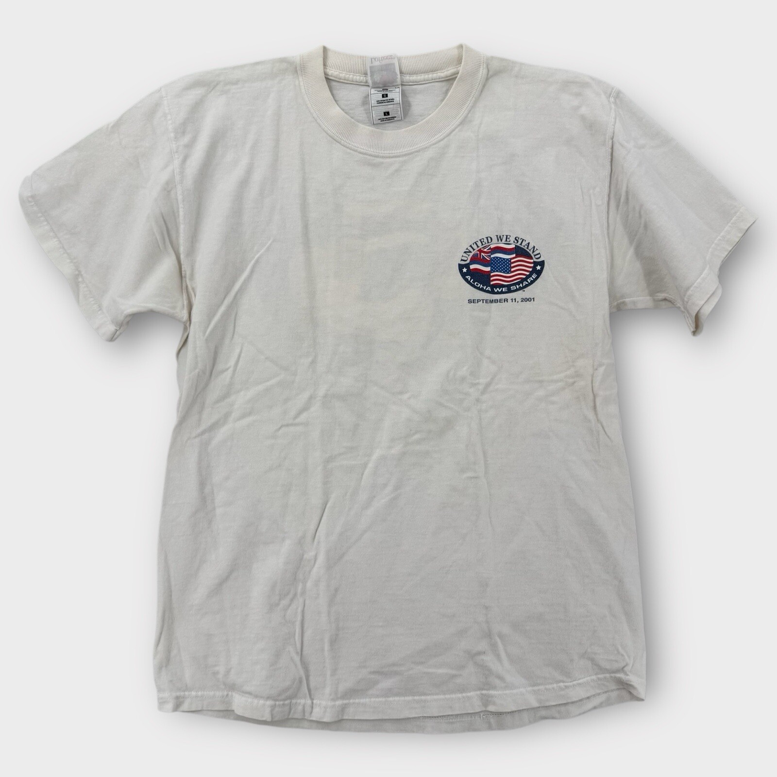 Vintage United We Stand Shirt Large America September 11 2001 Patriotic Hawaii