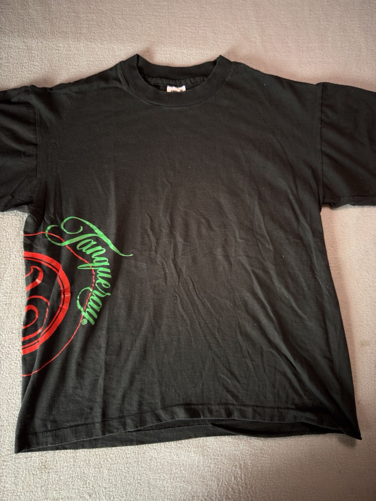 VTG Tangueray Gin T-shirt Single Stitch Large Alcohol Promo Tee Made In USA