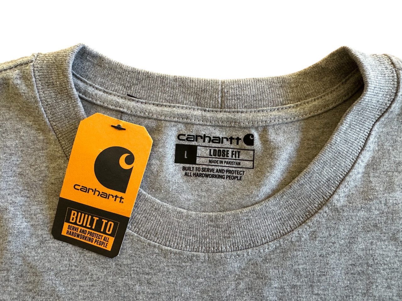 Carhartt Loose Fit Heavyweight Long-Sleeve Pocket T-Shirt Men’s Large Gray NWT