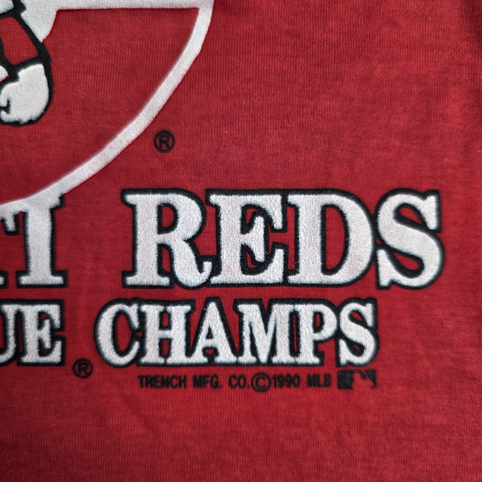 Vintage Cincinnati Reds T-Shirt Mens Large 1990s World Series Single Stitch Red