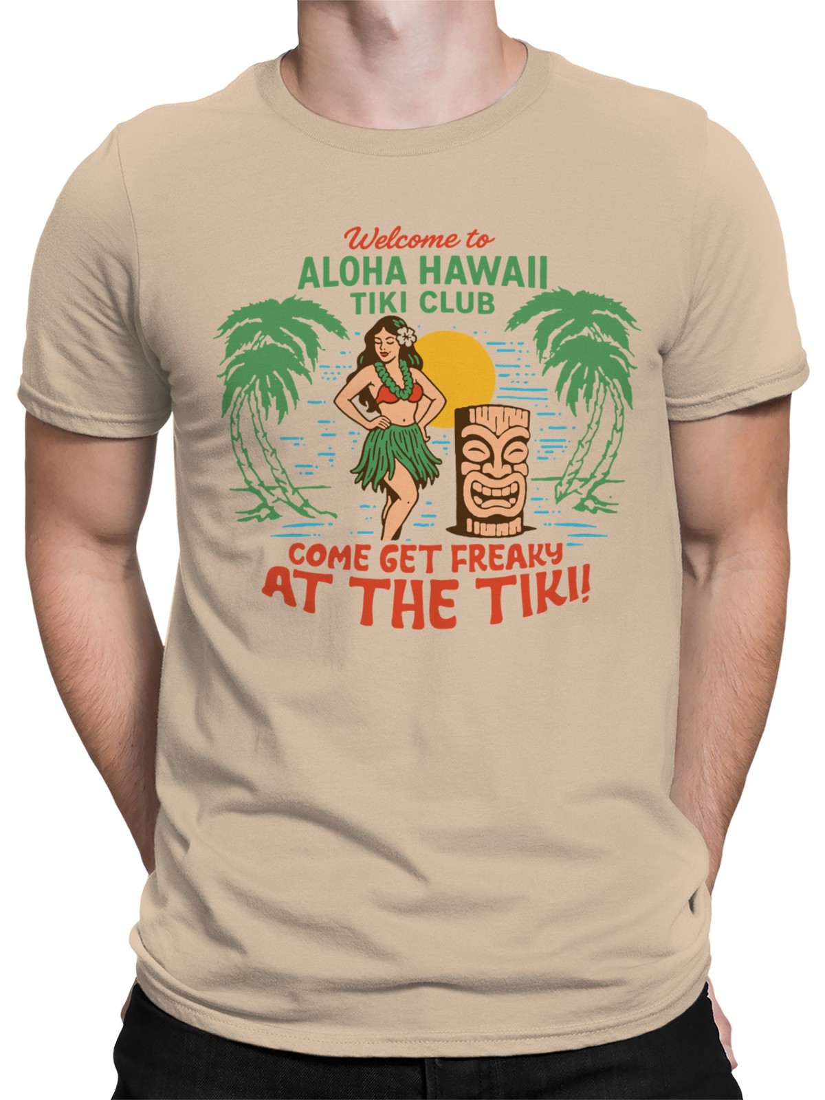 Aloha Hawaii Tiki Club Design Men’s T-shirt