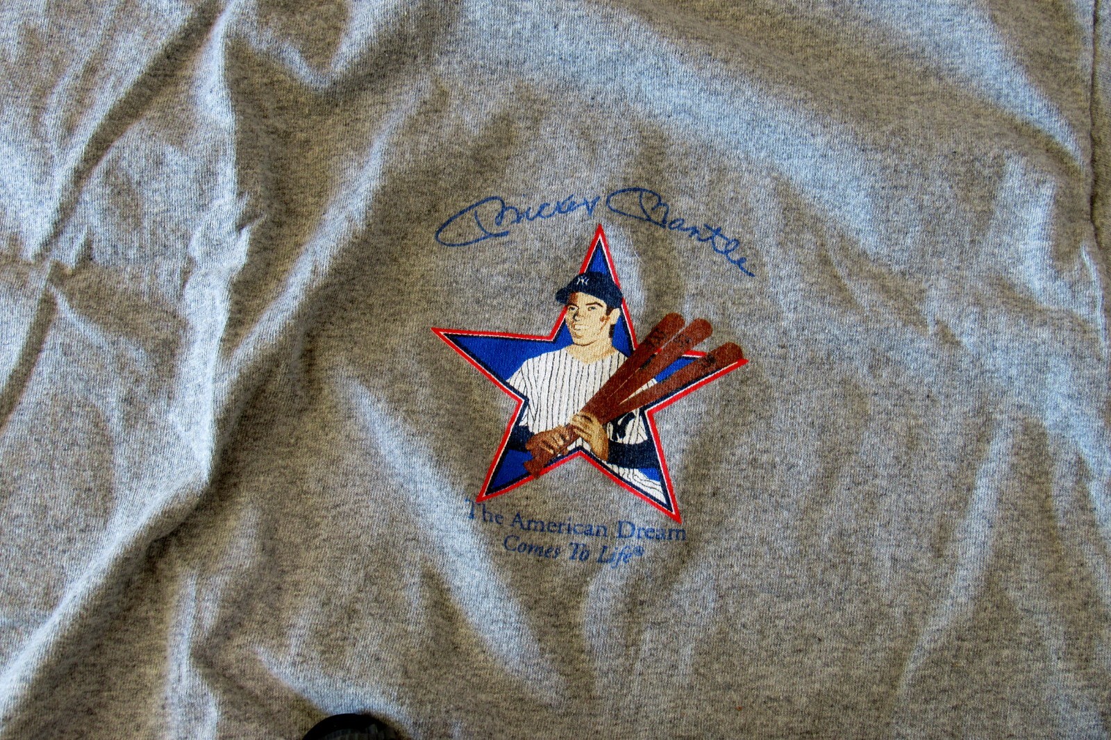 Mickey Mantle Vintage American Dream Comes To Life Tee XXL RARE