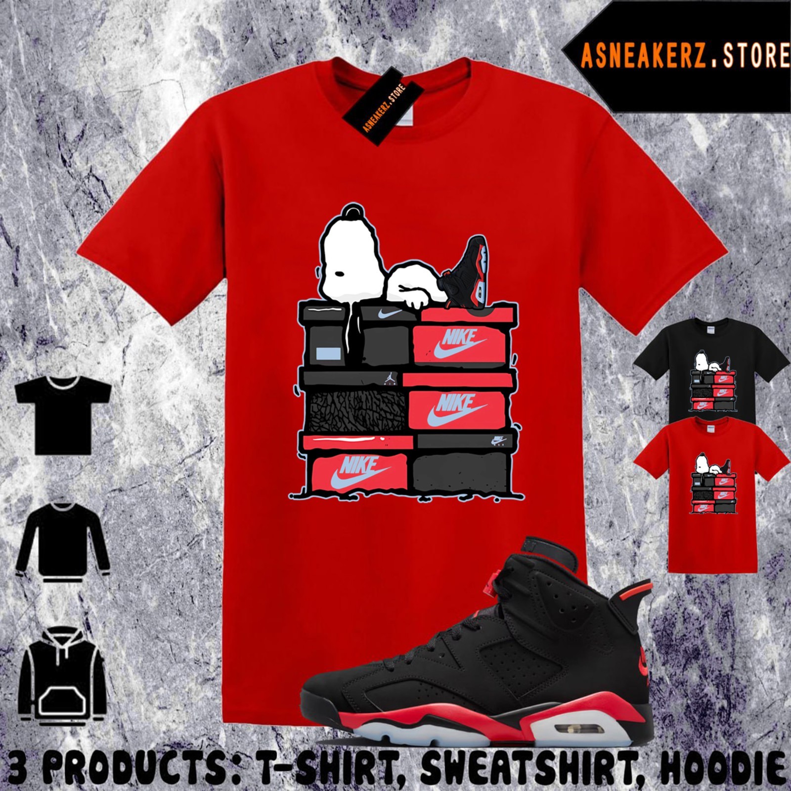 Shirt Match AJ 6 Infrared Salesman 2026 Sneaker Matching Tee Sneakerhead S Dog
