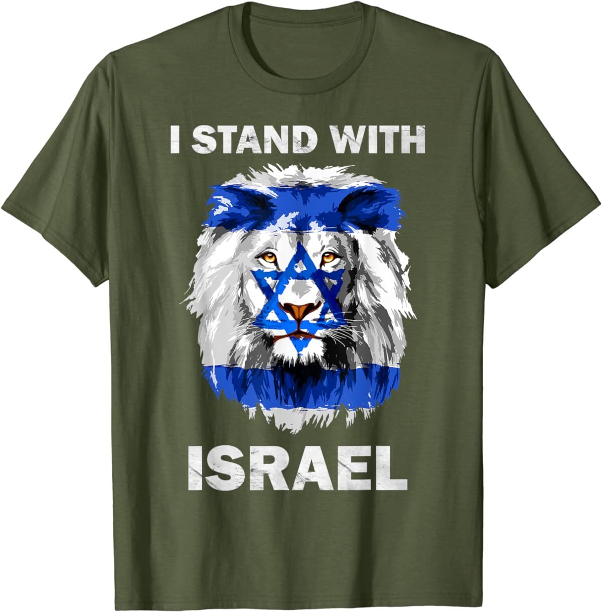 Israel Flag Lion Jewish Star David I Stand With Israel T-Shirt
