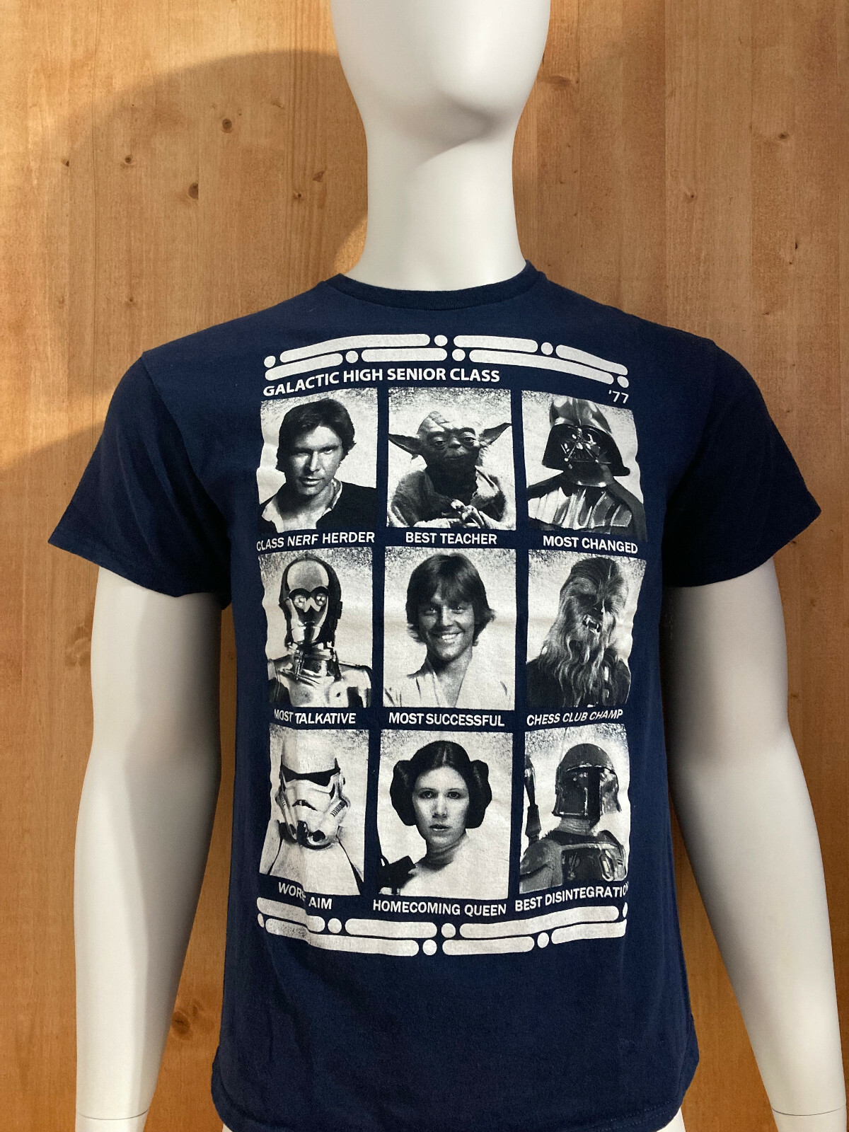 STAR WARS GALACTIC HIGH SENIOR CLASS Graphic Print T-Shirt Tee Shirt S SM Small