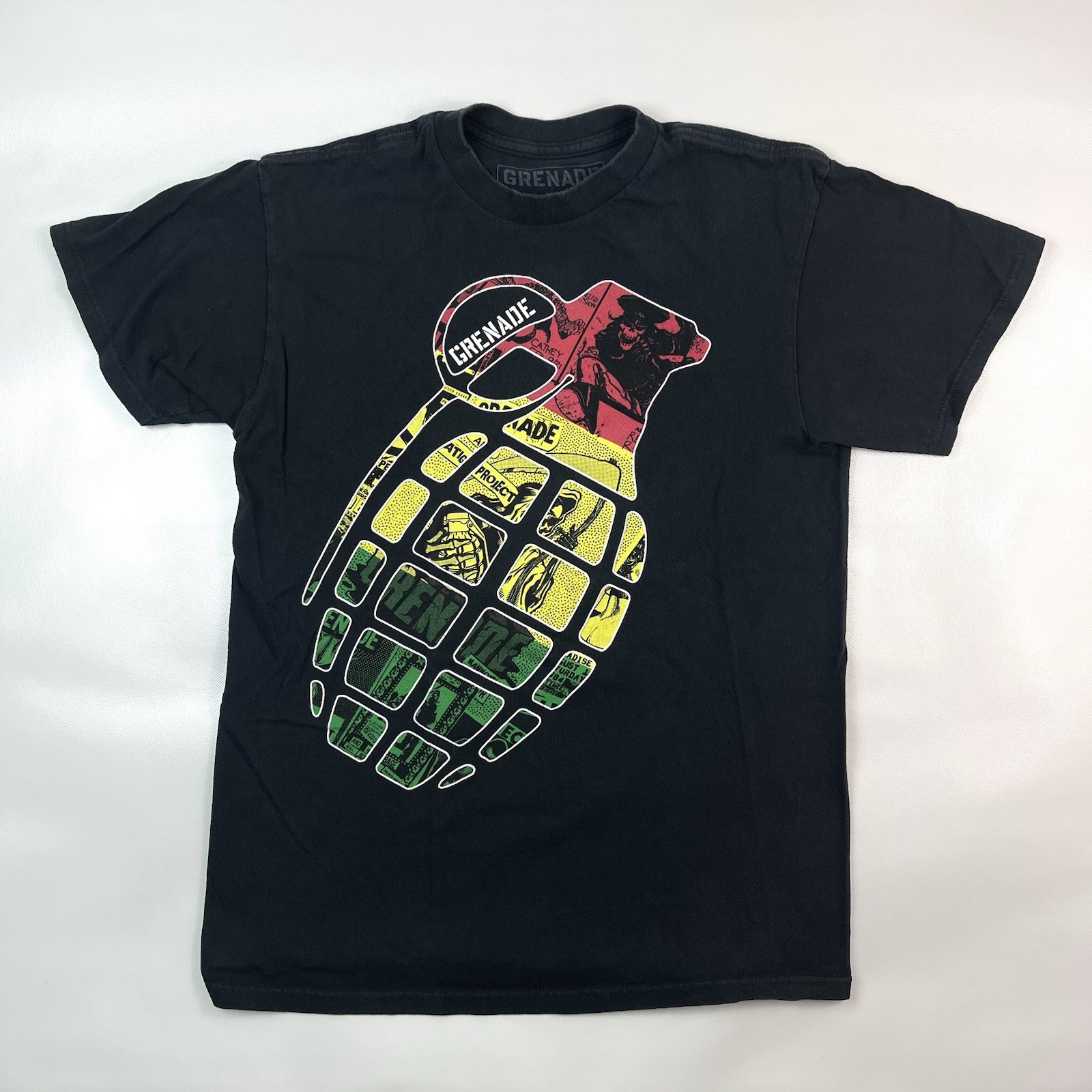 Grenade Grim Reaper Rasta Grenade Graphic Black T-Shirt Men’s Size M