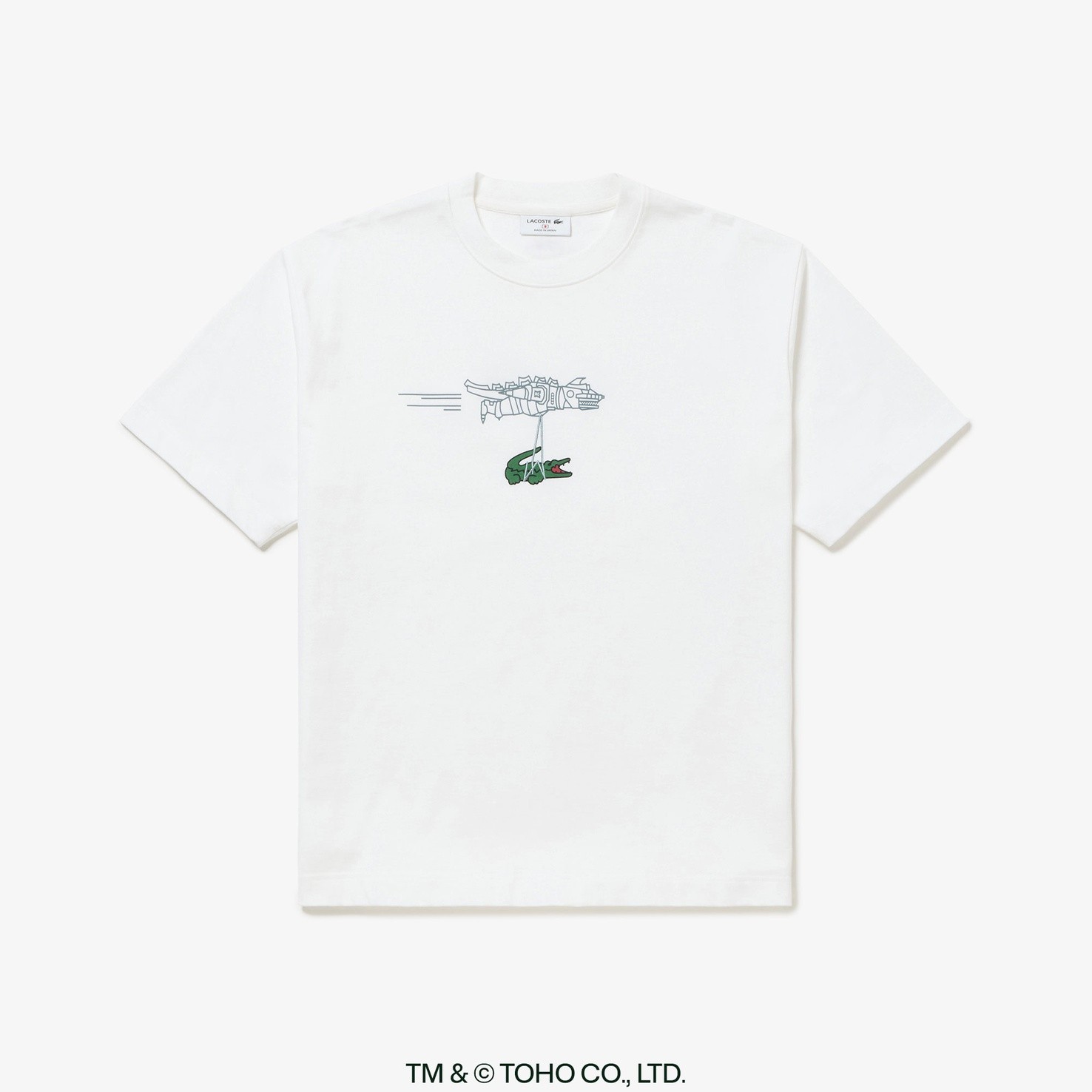 LACOSTE x GODZILLA 2.0 Mechagodzilla T-shirt White Limited JAPAN 2026 size5 L