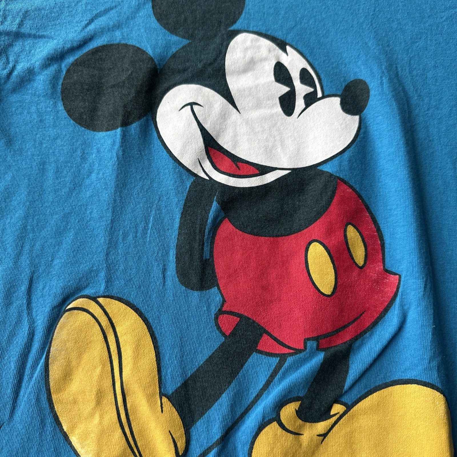 Vintage Disney T Shirt Size M 100% Cotton Light Blue Color
