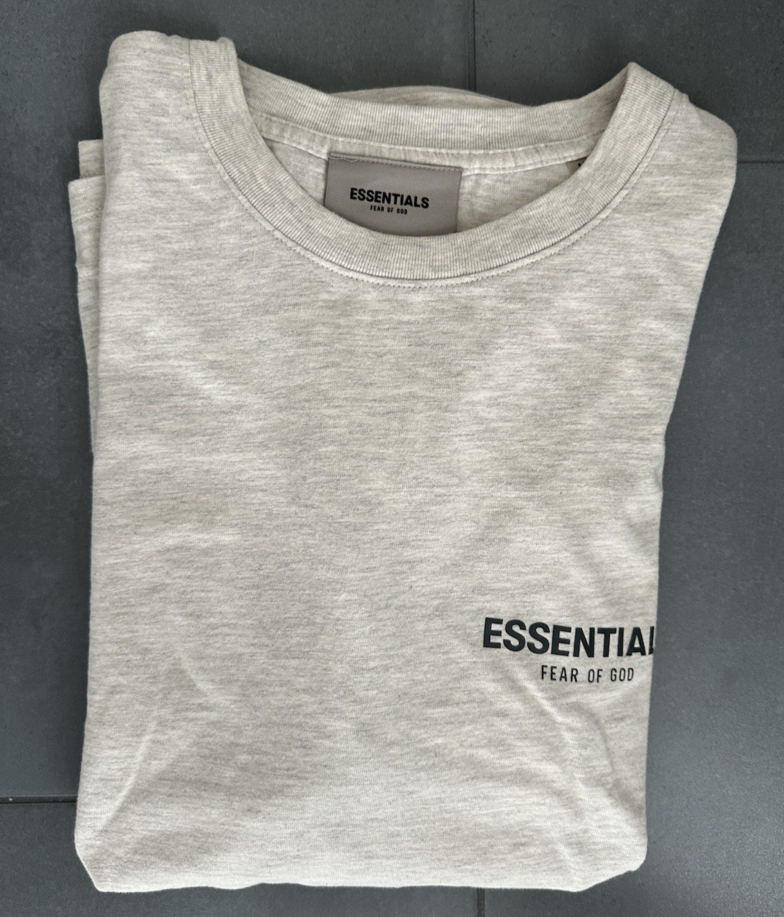 Fear of God Essentials Core Collection Light Oatmeal Short Sleeve Shirt Size M