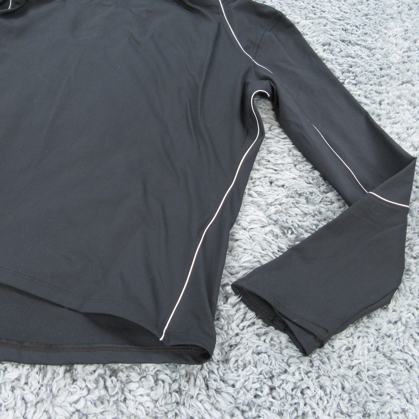 Under Armour Shirt Mens Extra Large Black Rush ColdGear Fitted Stretch Knit Mock