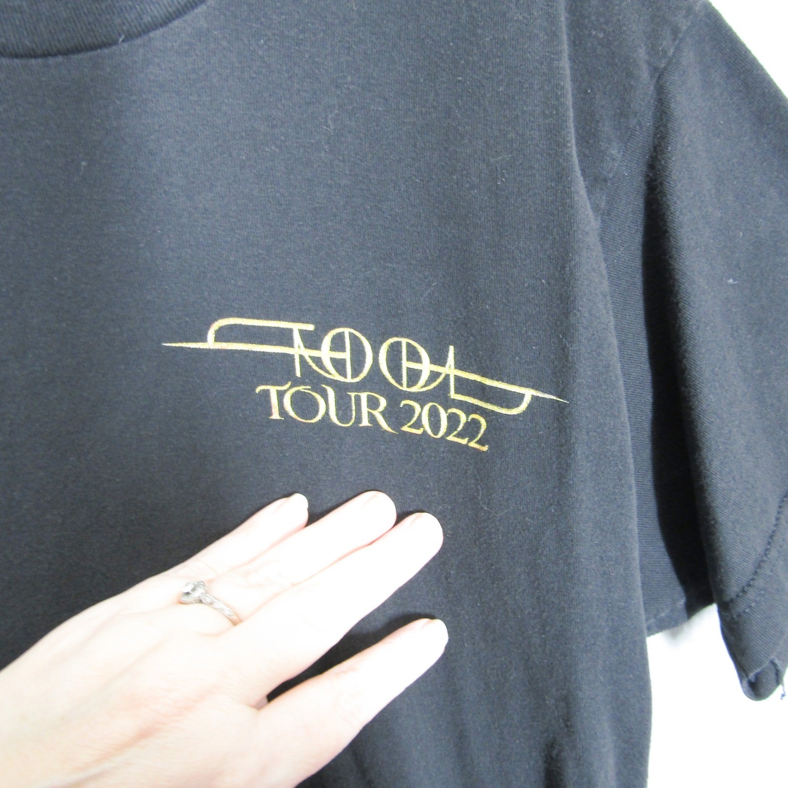 Tool Tour 2022 Los Angeles California Black Graphic T-Shirt Small Flaming Eye