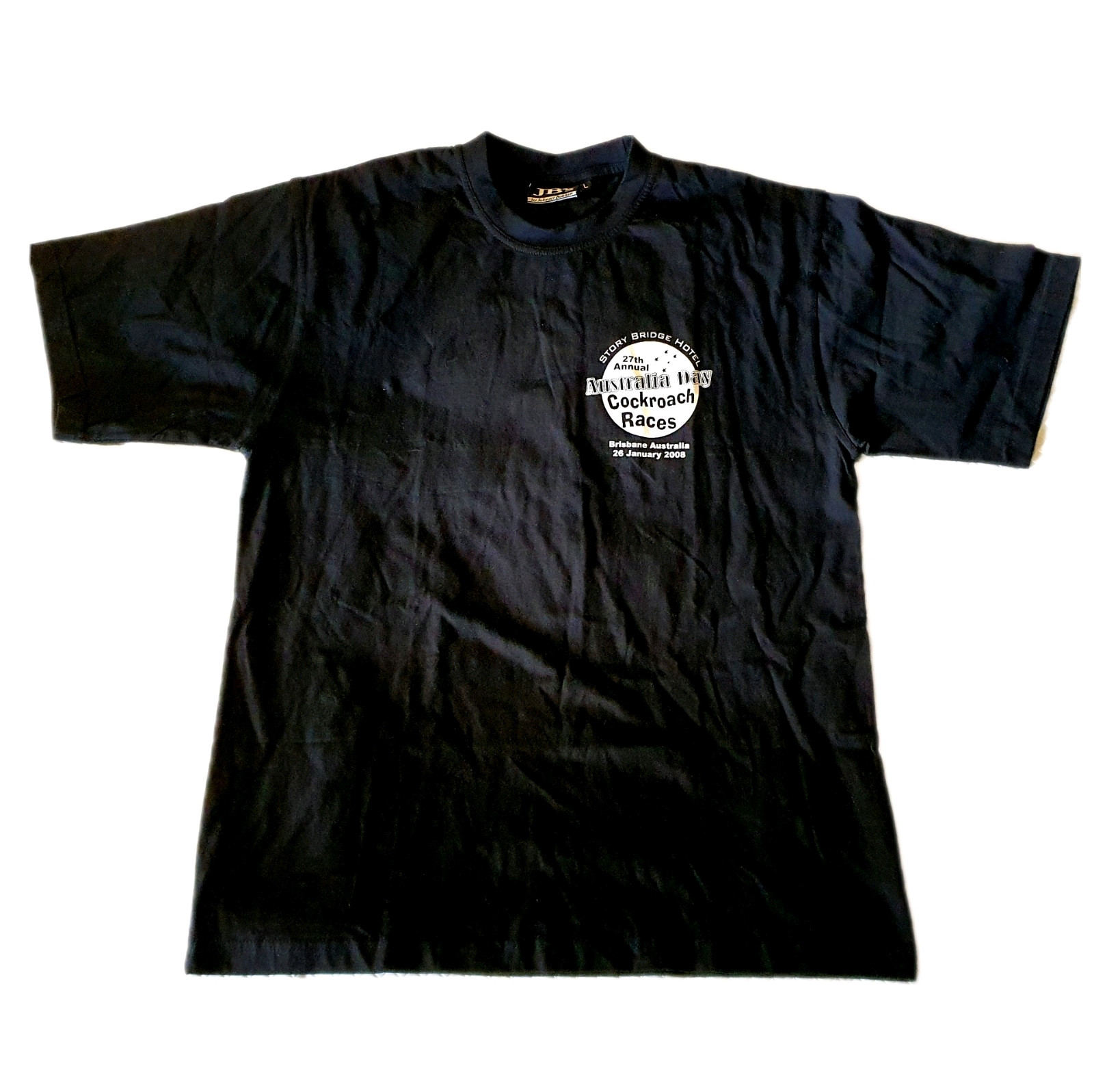 Story Bridge Hotel 27th Annual Cockroach Races Men’s L Tshirt Aus Day 2008 Gift