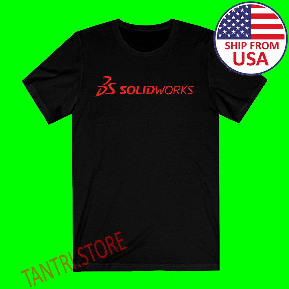 Solidworks Solid Works Men’s Black T-Shirt Size S to 3XL