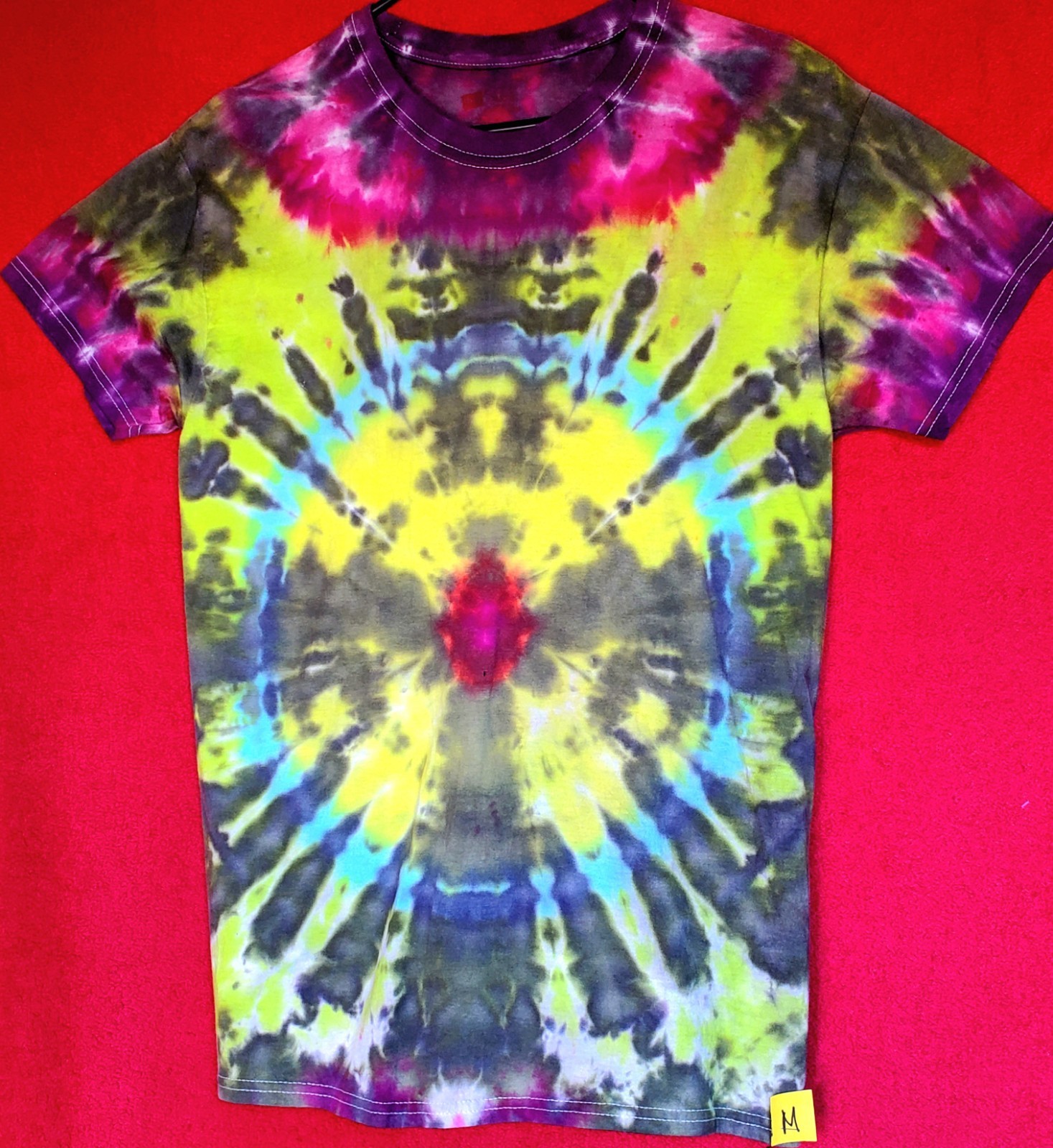 HANES SIZE MEDIUM 100% Cotton Tye Dyed Shirt Pre-washed WON’T FADE VERY SOFT