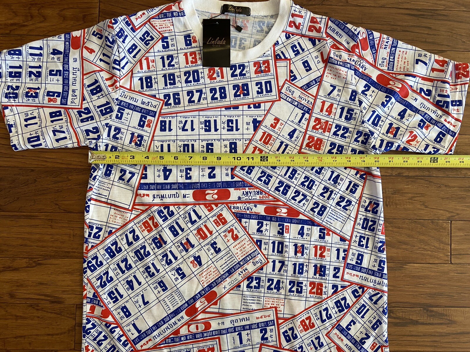Linlada Brand Calendar Shirt Multi color New With Tag *( See Photos For Sizing)*