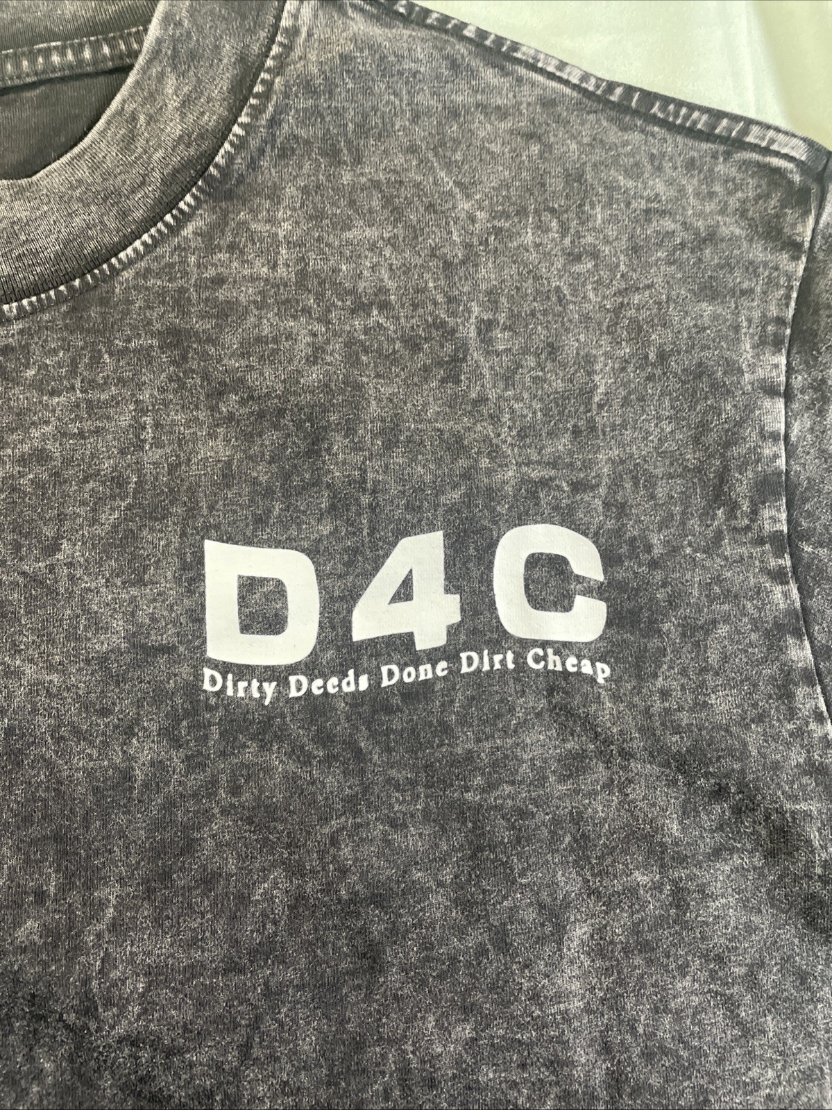 (AC/DC?) D4C T-Shirt ANIME CUSTOM GRAPHIC PRINT DIRTY DEEDS DONE DIRT CHEAP
