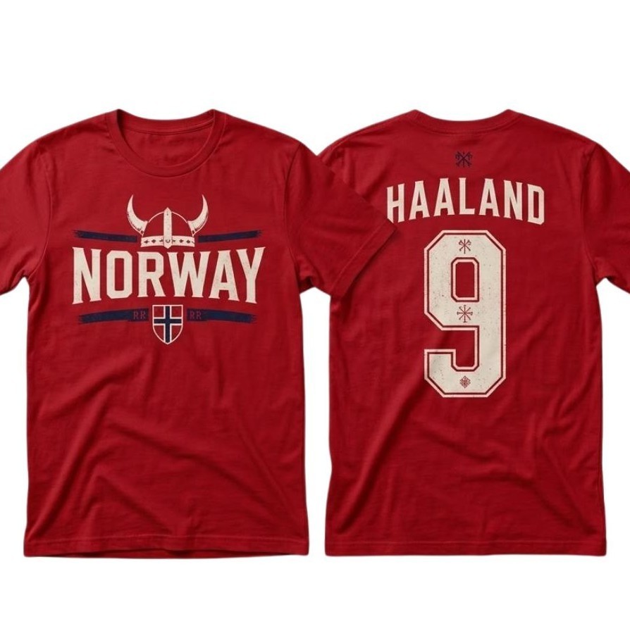 NEW!! Haalandd Shirt Norway National Team Soccer Name Number Tee