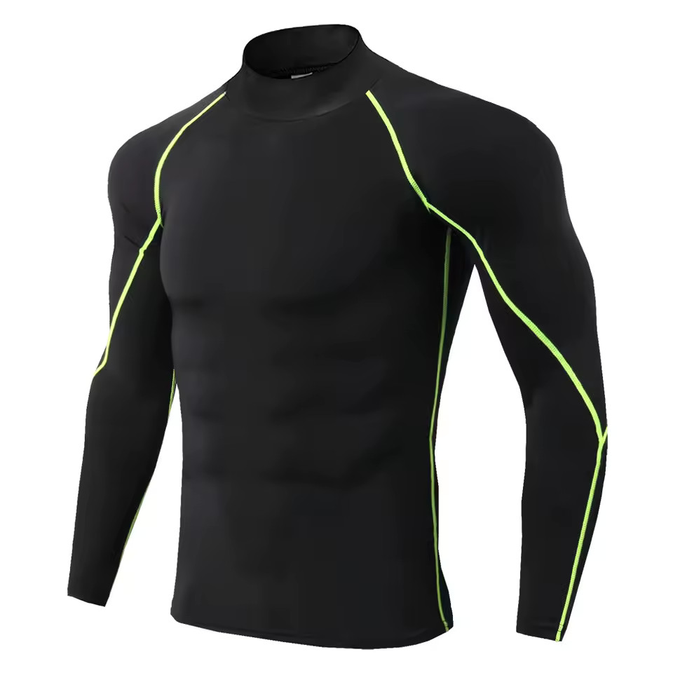 Men Compression Sport T-Shirt Quick Dry Fitness Running Gym Tight Long Sleeve 28