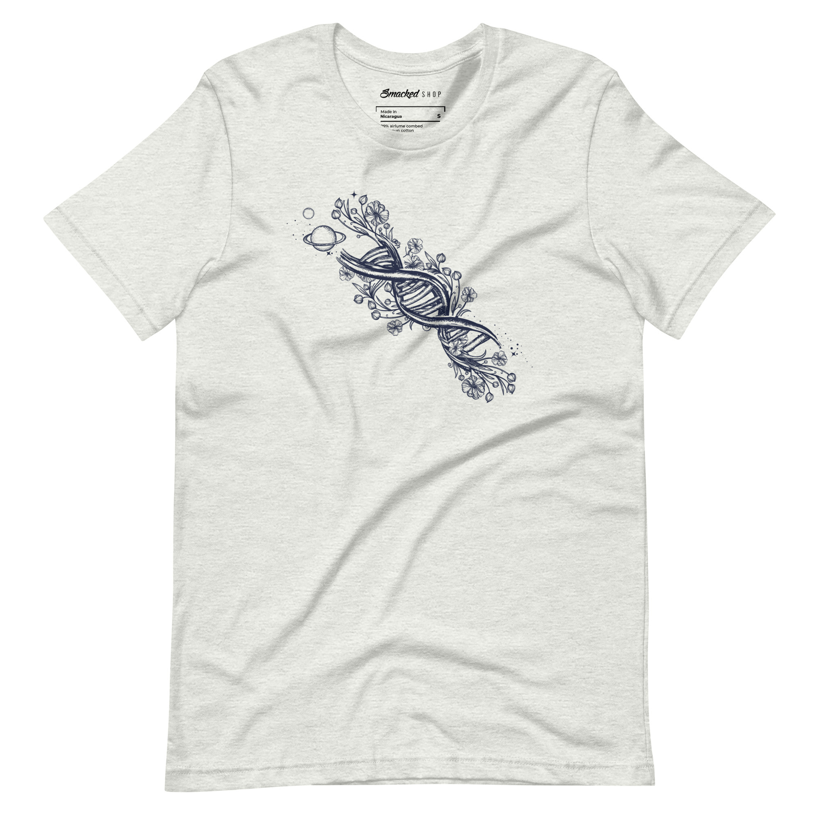Every Fiber – Abstract DNA Universe Drawing – Vintage Retro Graphic Tee Shirt