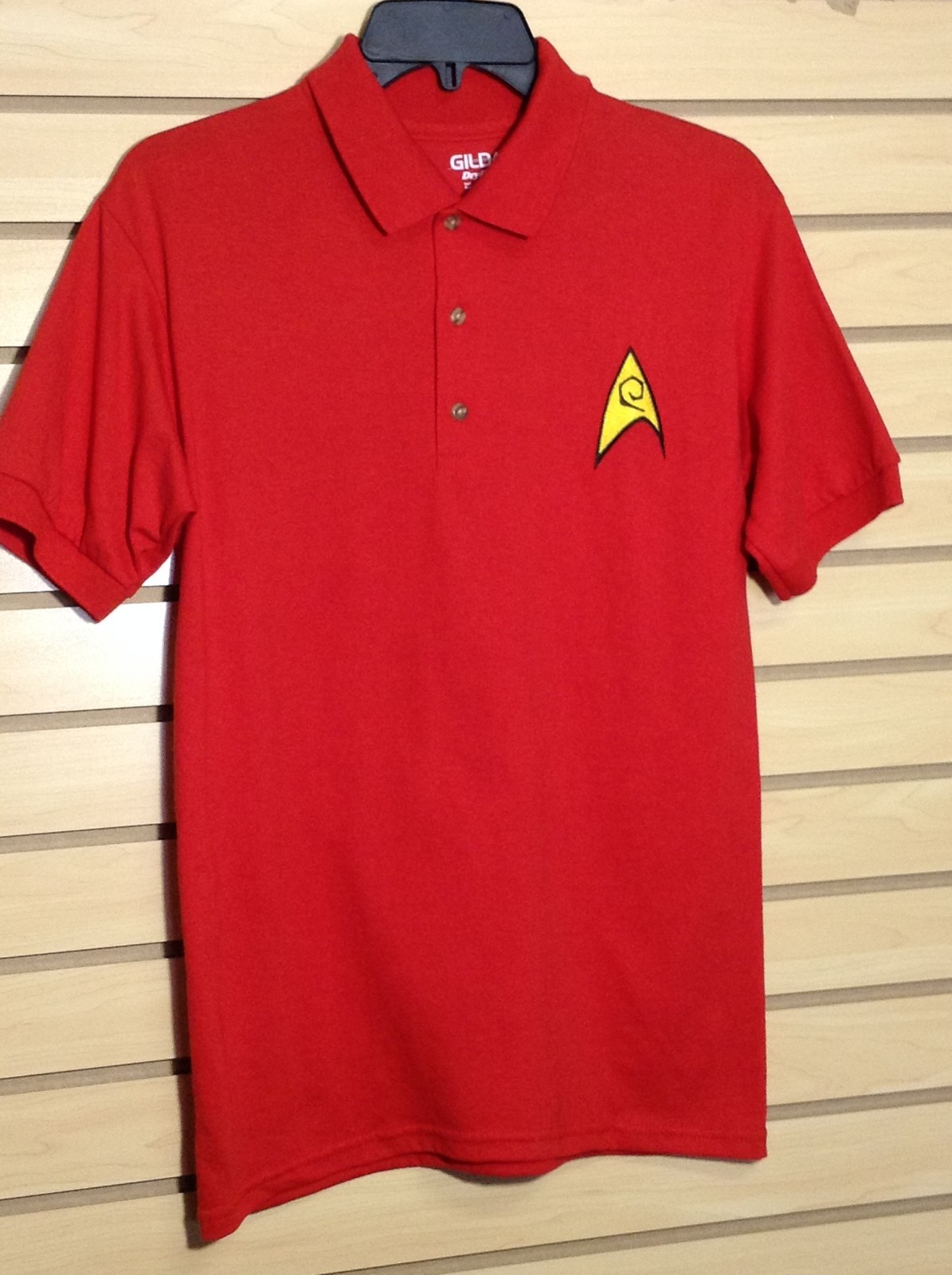STAR TREK MEN’S UNIFORM COMMAND PATCH POLO SHIRT “JERZEES” LICENSED