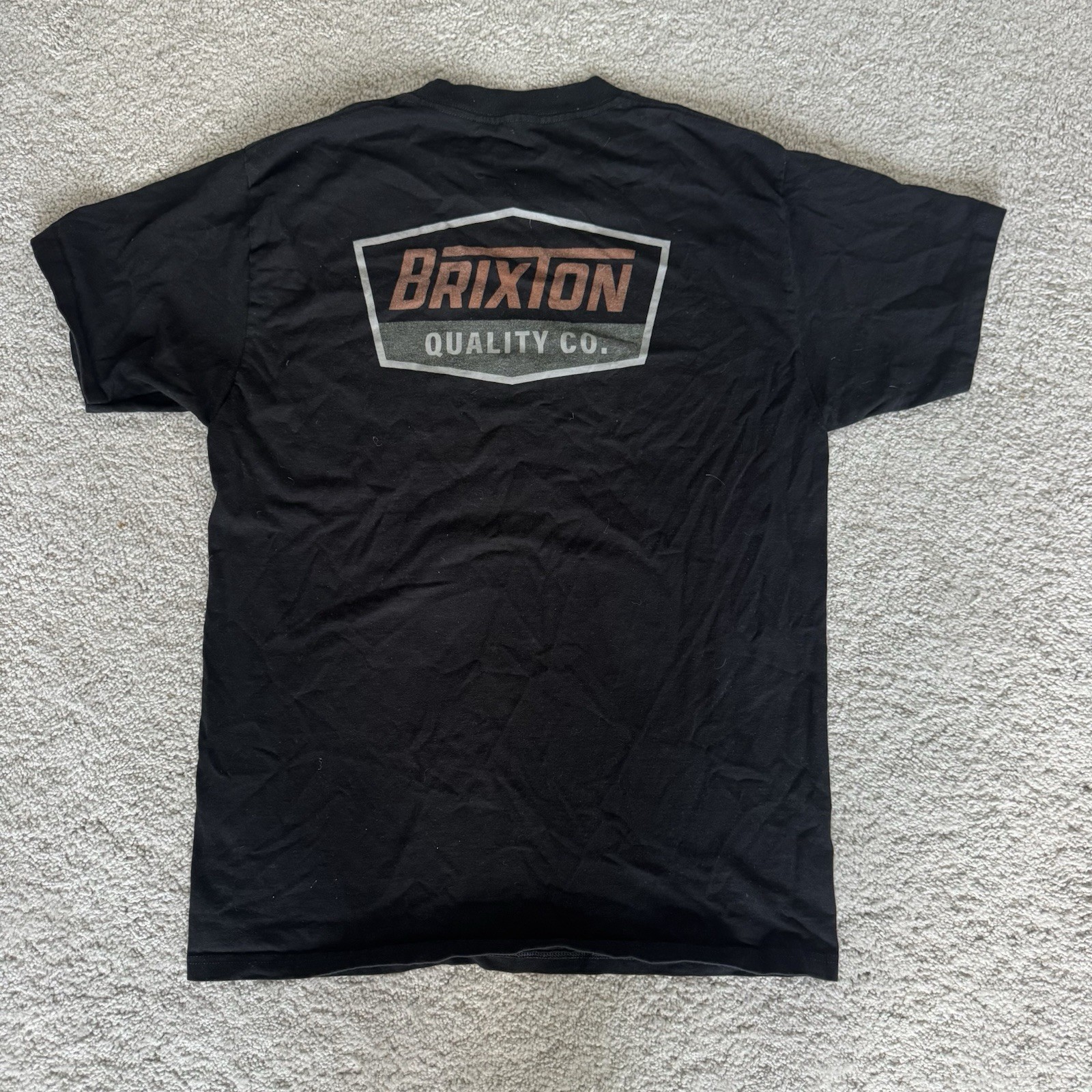 Brixton Black Double-Sided Graphic Print T-Shirt Mens M Regular Standard Fit