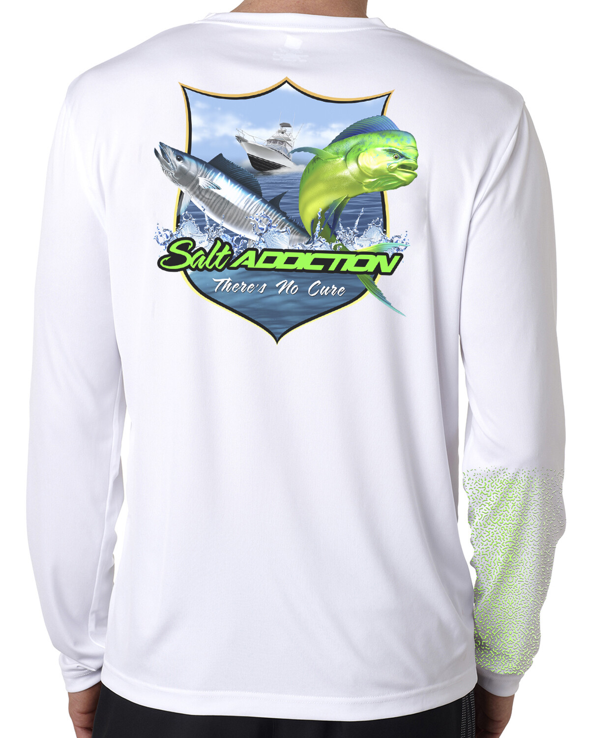 Salt Addiction t shirt long sleeve microfiber saltwater fishing uv upf 50+ mahi