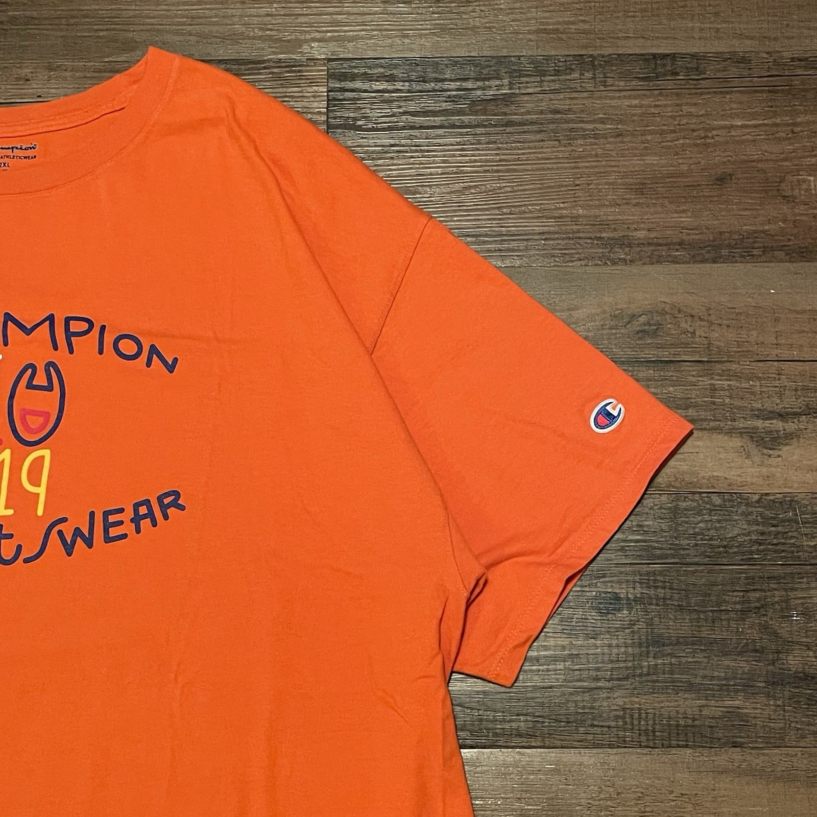 Champion Heritage T-Shirt Mens 2XL Orange New York Sportswear Graphic Tee