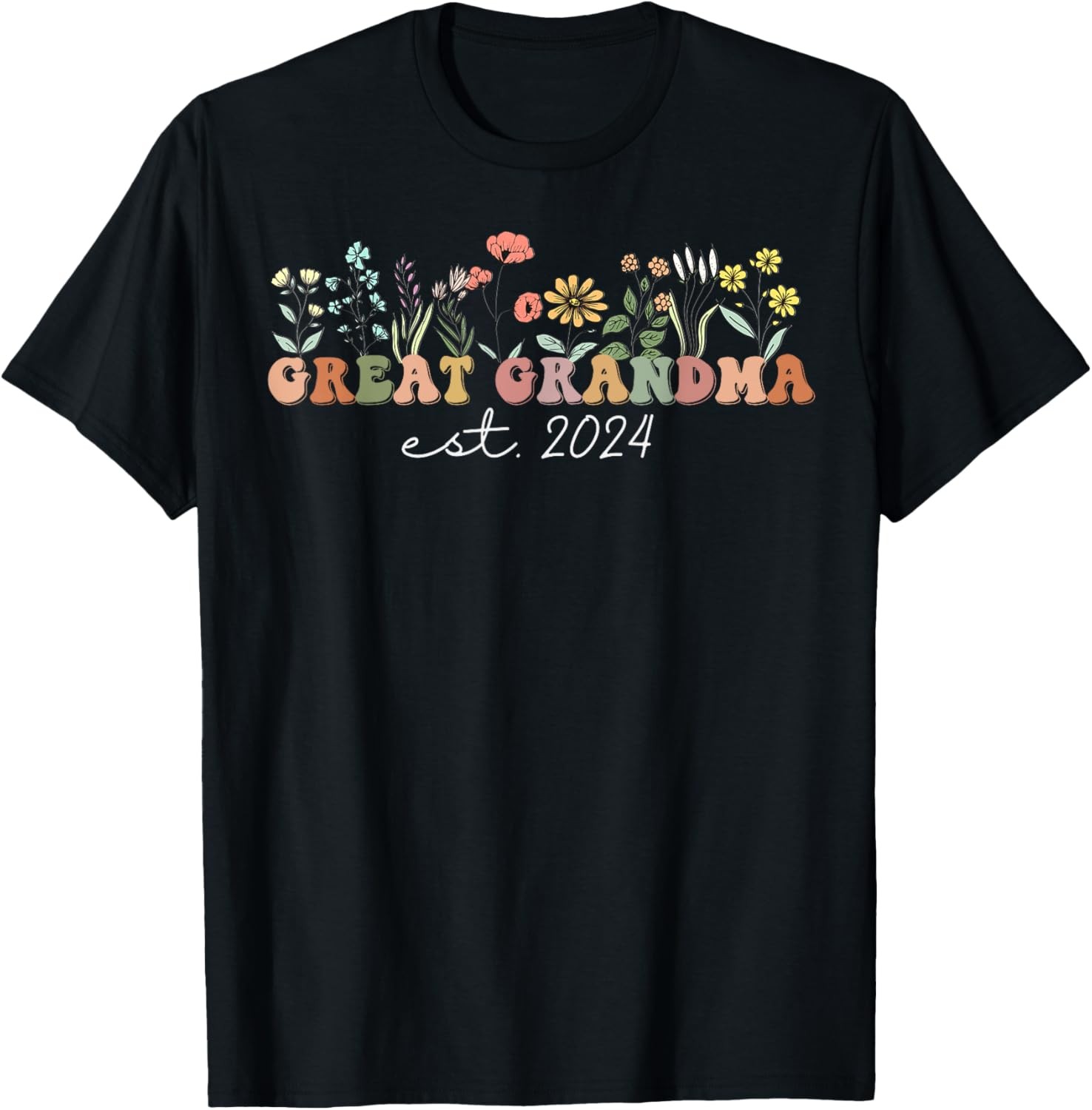 Soon To Be Great Grandma Est 2024 Pregnancy Announcement T-Shirt