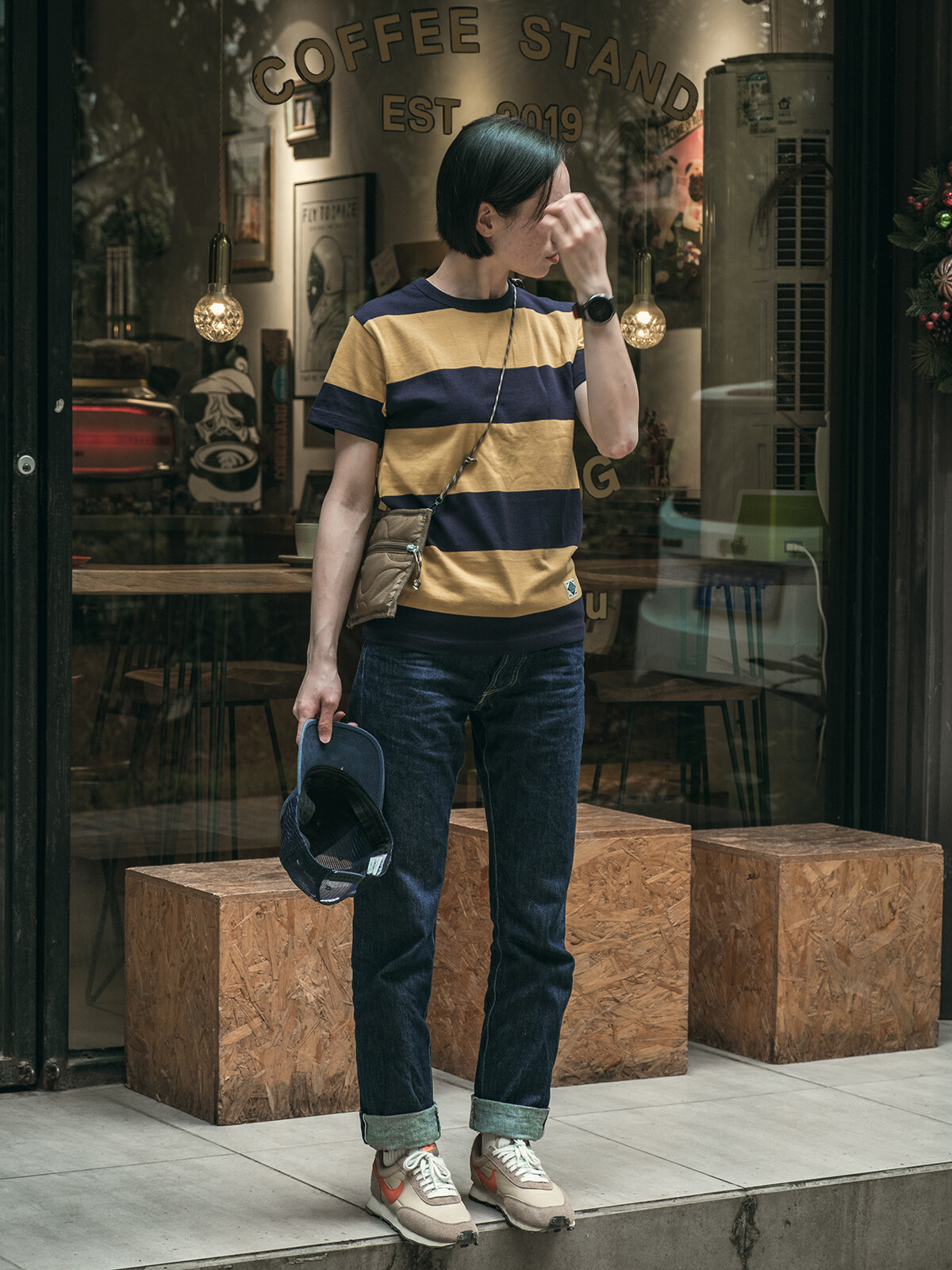 NON STOCK Retro Men’s Striped Short Sleeve T-Shirts Basic Cotton Casual Shirt