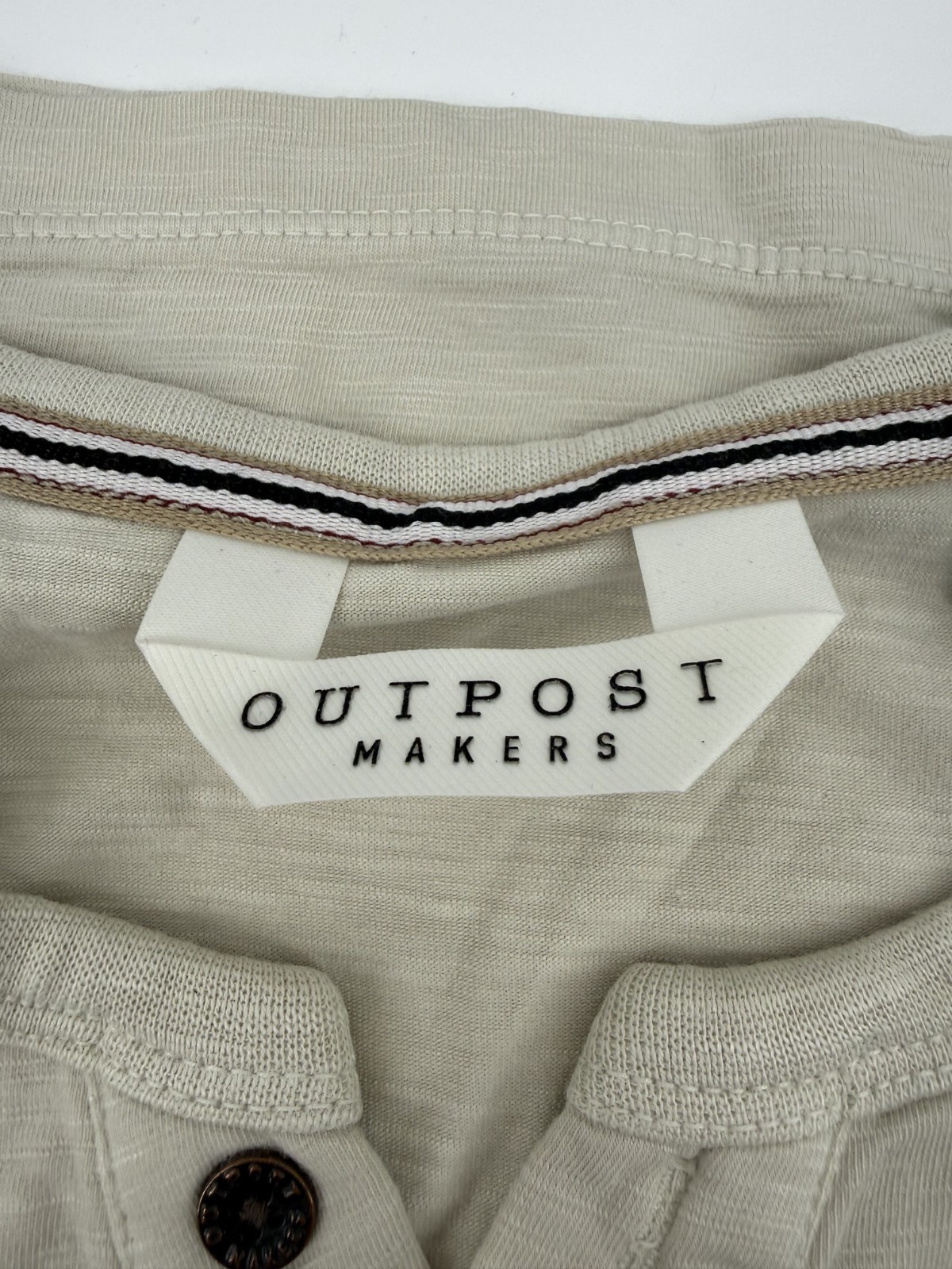 Outpost Makers Textured Fabric Washed Henley Medium Size Cartouche PK3314