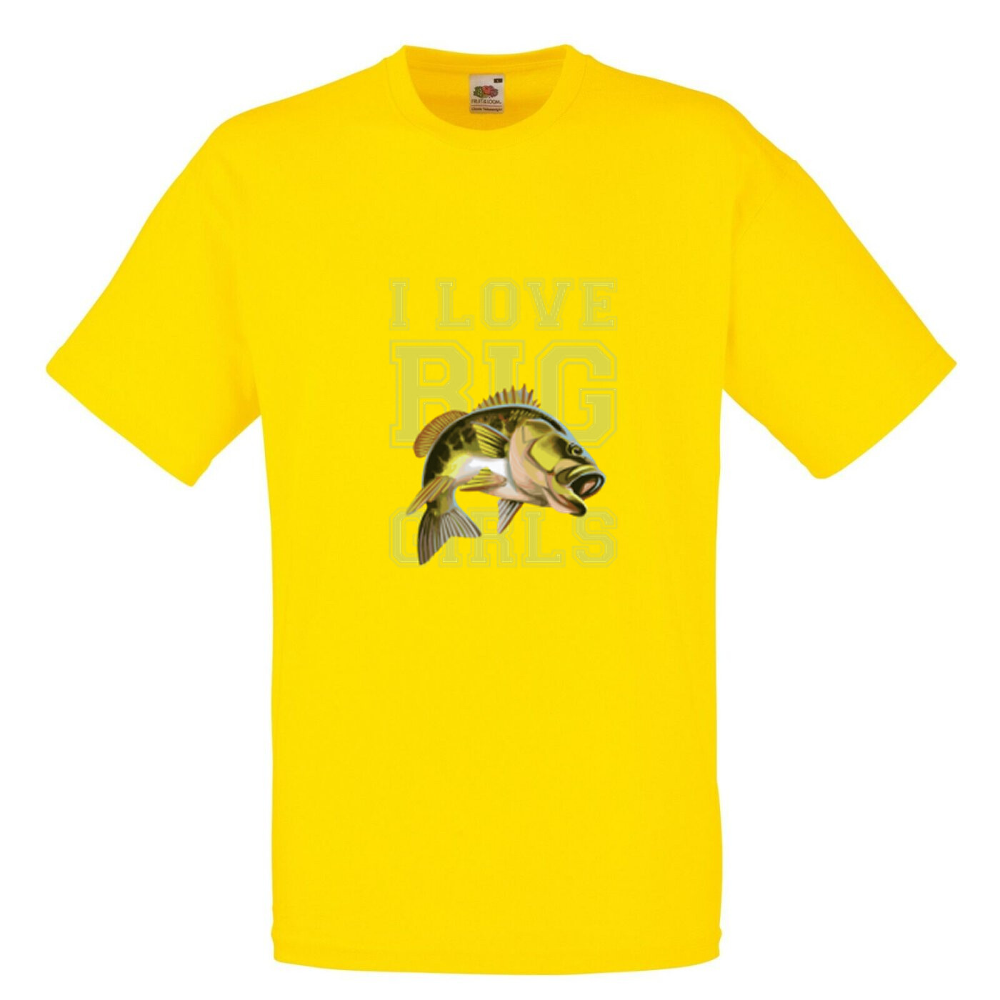 Fishing I Love Big Girls Fish Humour Novelty T Shirt Various Colours And Sizes