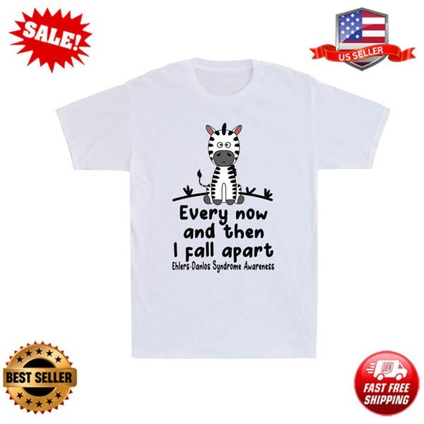Cute Zebra Every Now And Then I Fall Apart EDS Awareness Inspired T-Shirt
