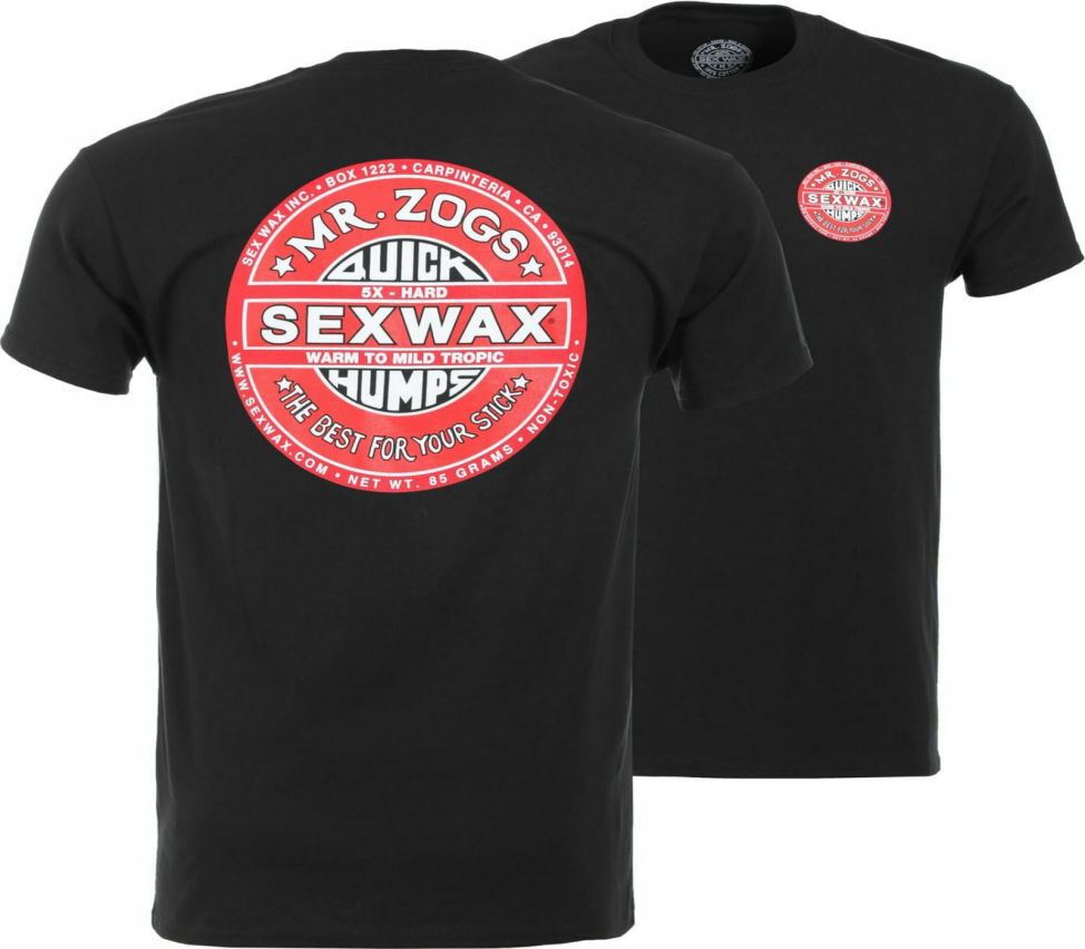SexWax T Black Shirt T-shirt Surf sex wax Mens Skim Wake Body T’s FreeShip