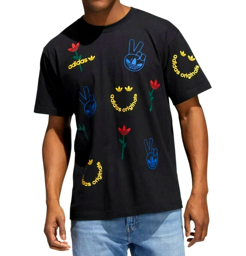 NEW MENS ADIDAS ORIGINALS MOOD BOOST TREFOIL TREFOIL TEE SHIRT ~ LARGE #HS0471