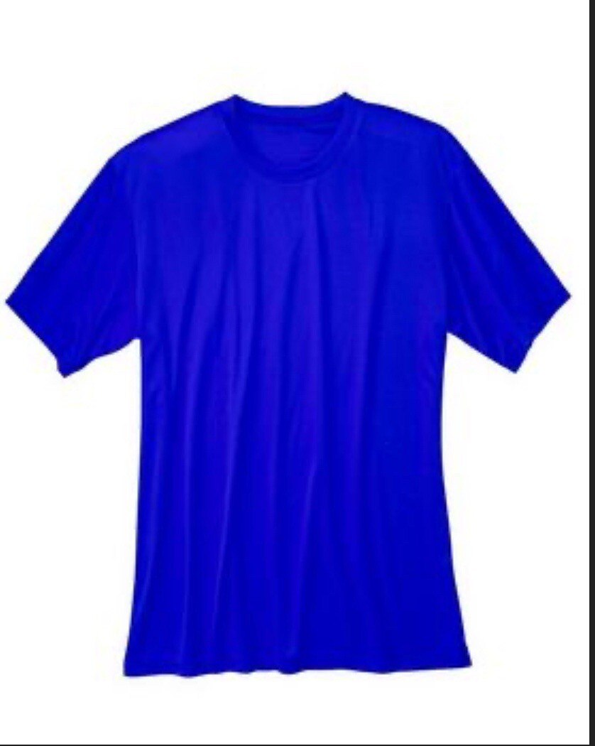 2 Pack New Hanes Cotton Crew Neck Blue T-shirts sizes Medium No Chest pocket