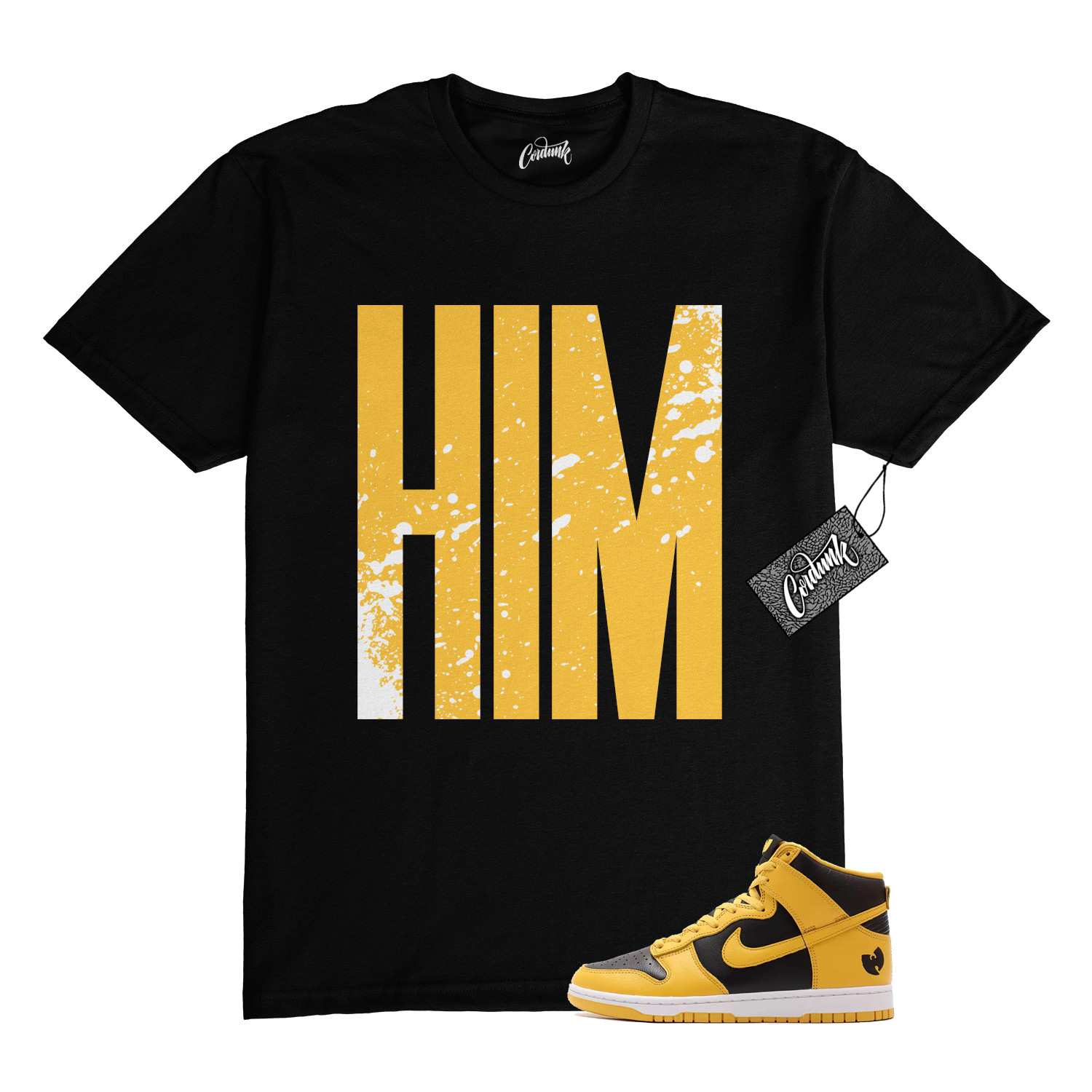 Dunk Tang Pollen Yellow Gold Black White High 2024 T Shirt to Match HIMTALL
