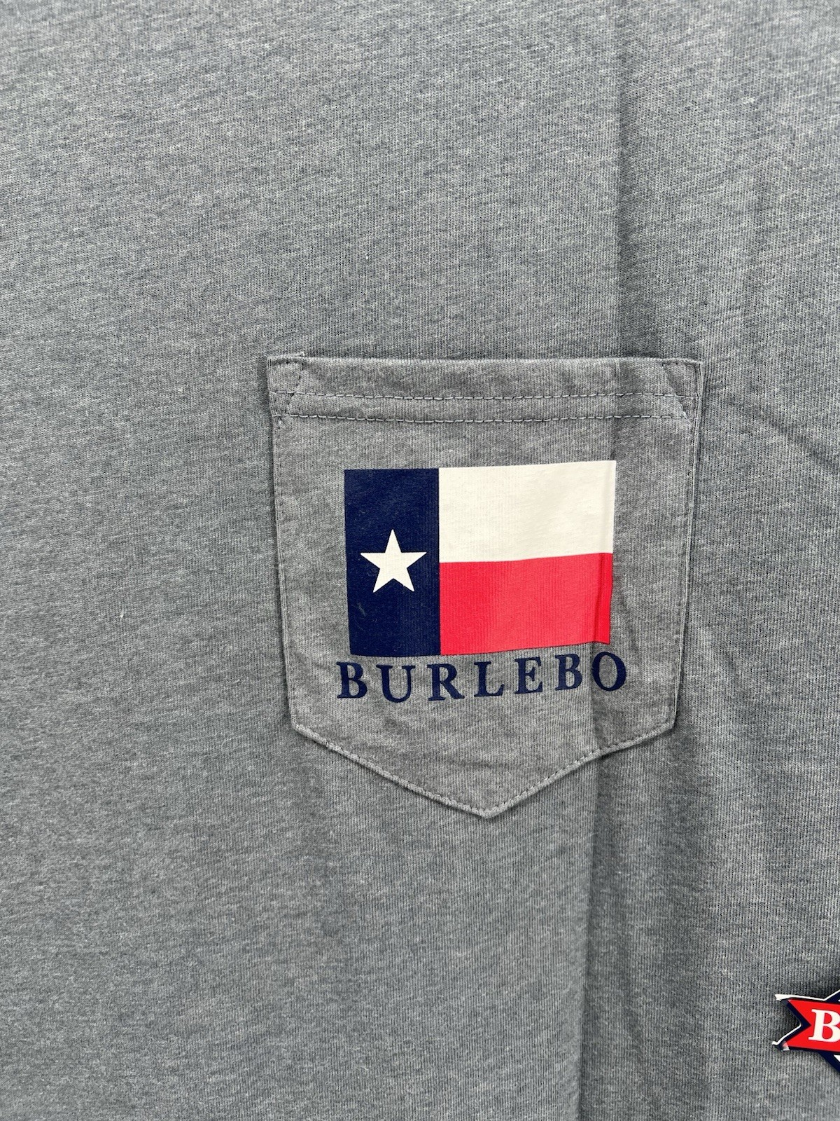 Burlebo Make America Like Texas Tee Men’s Heather Gray Short Sleeve Graphic XL