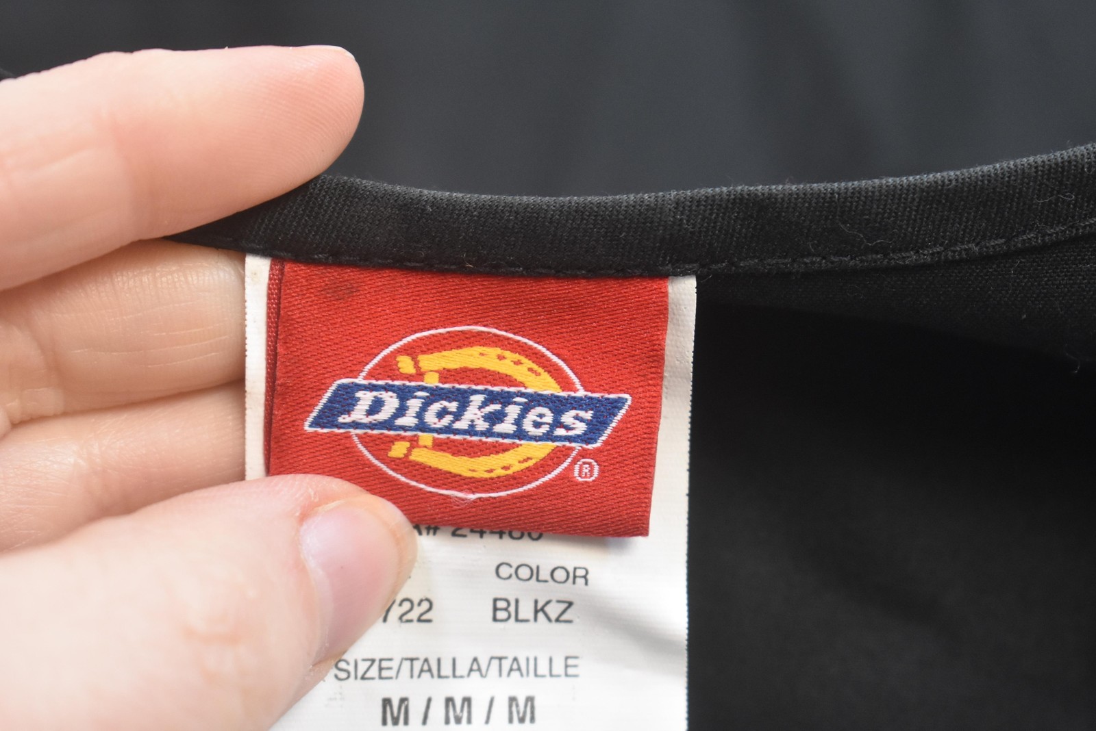 Dickies Scrub Top Mens Medium Black V Neck Stretch Pocket Work Shirt Tee