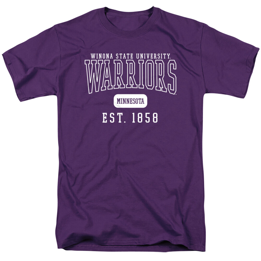 Winona State University Adult T-Shirt Est. Date, Purple, S-4XL