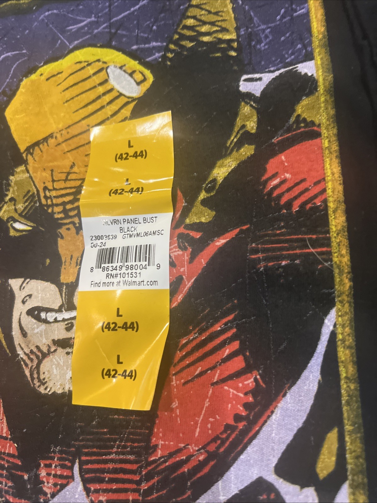 NWT Wolverine Mens Black T-Shirt Large Comic Book Movies Marvel Universe X-Men