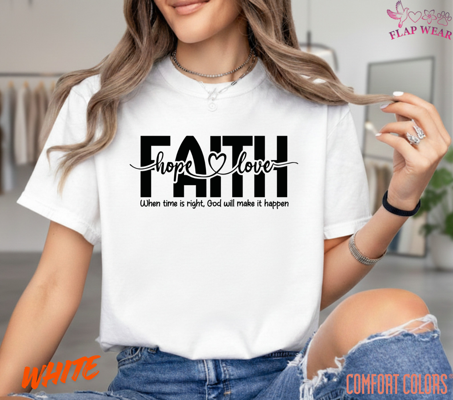 Unisex Faith Hope Love T-Shirt, Men T shirt,Women T shirt Gift ReligionTop