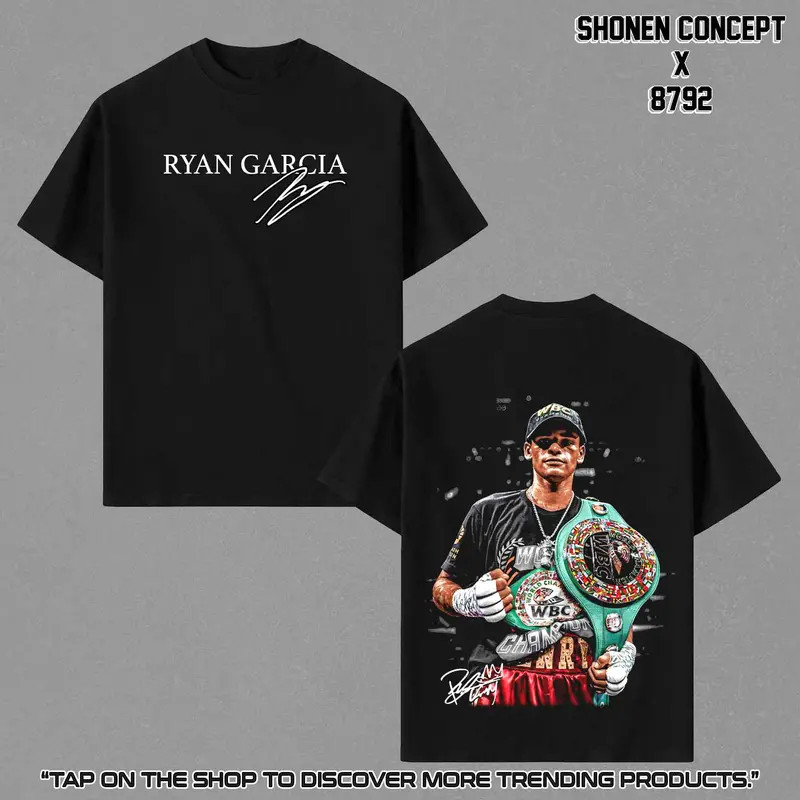 Ryan Garcia Graphic T-Shirt Vintage Boxing Kingry Retro Gym Wear Fan Mens Tee