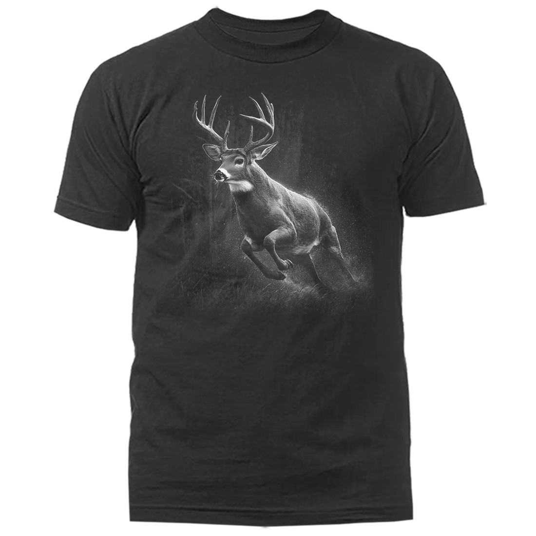 Buck Jumping Whitetail Deer Hunting Wildlife Wilderness T-shirt