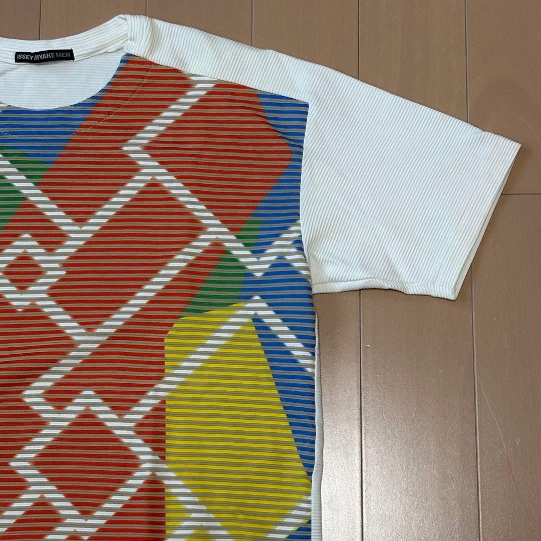 ISSEY MIYAKE MEN 18AW Embossed Pleats T-Shirt Size 2 Short sleeves Used