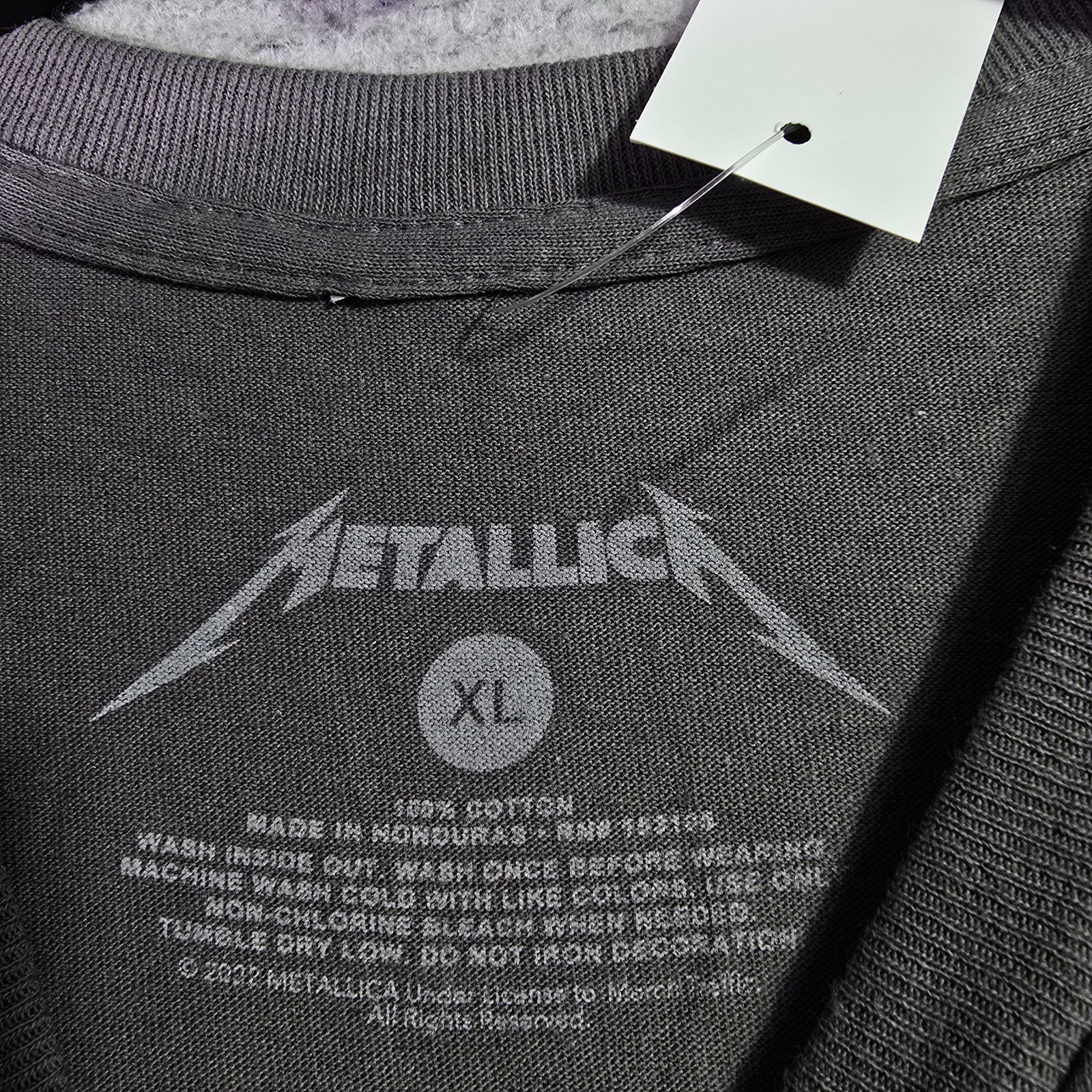 Metallica Shirt Mens XL Gray Justice For All Album Metal Rock Music Concert NWT