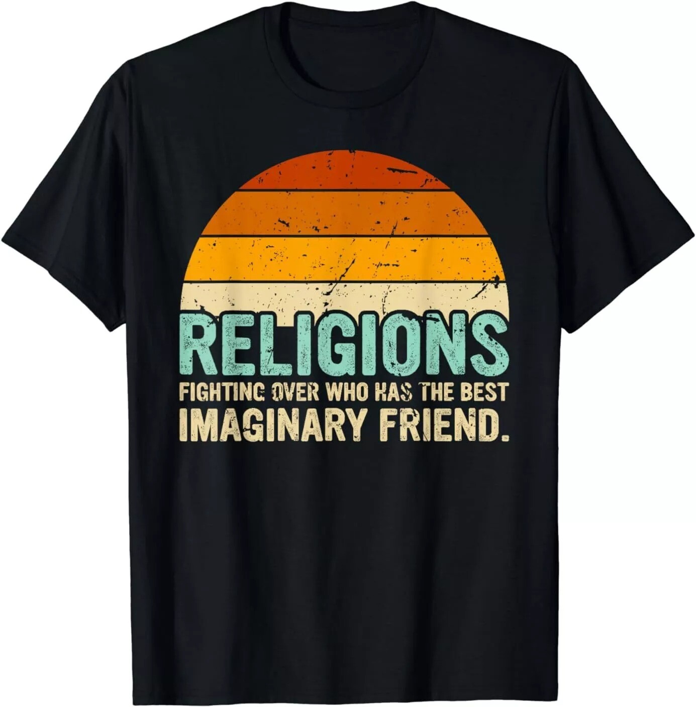 2025/NEW LIMITED Retro Atheist Science Imaginary Friend Funny Religions T-Shirt