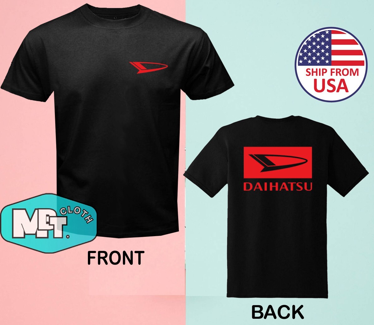 Daihatsu Car Men’s Black Size S-5XL