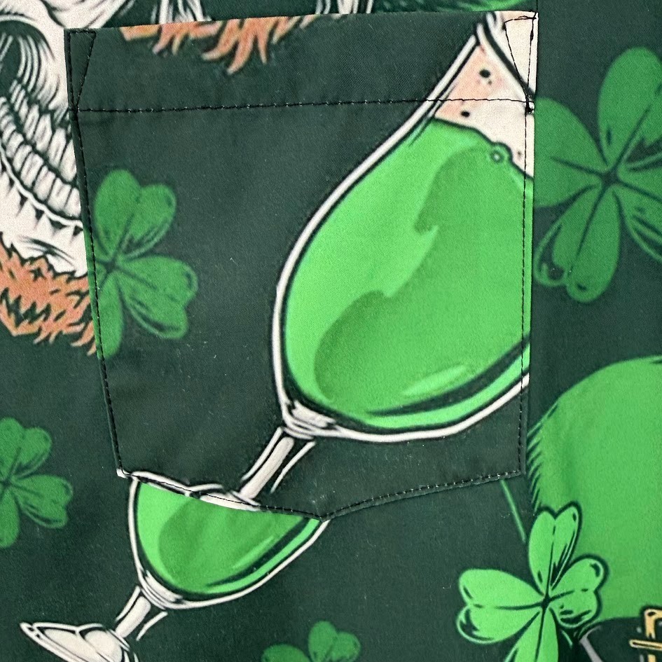 Men’s St Patrick’s Day Skull Leprechaun Shirt Green Beer Shamrock 3XL