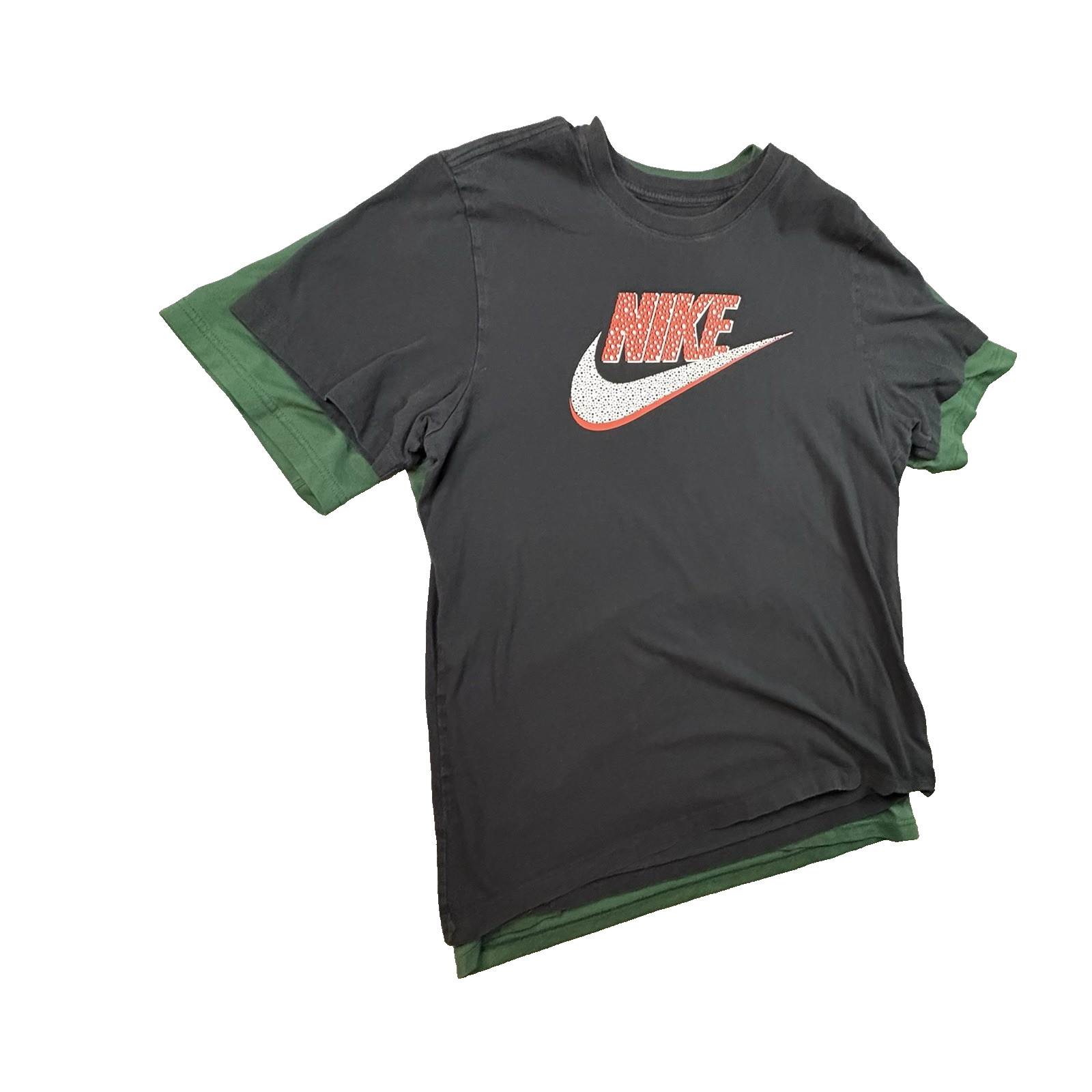 LOT OF 2 Men’s L Black & Green Nike T Shirts SEE DESCRIPTION