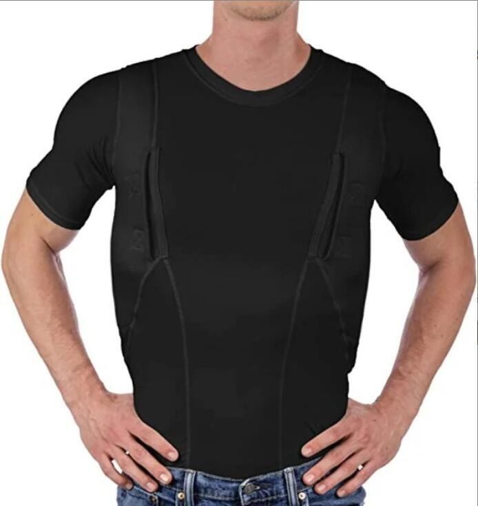 Explosive Man’s T-shirt Concealed Hidden Holster Tactical Invisible Carry Tops